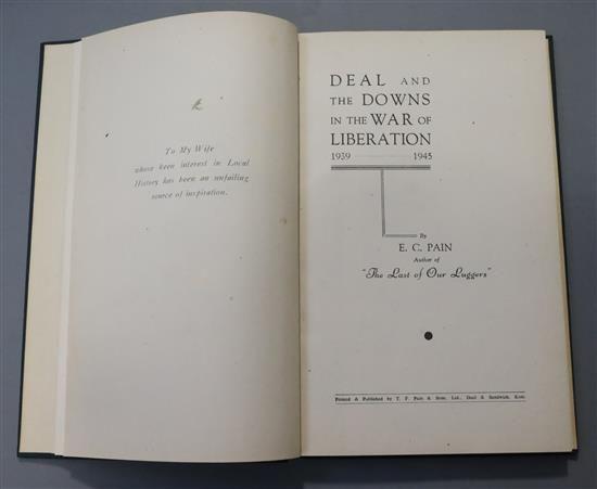 DEAL: Pain, E.C. - Deal and The Downs in the War of Liberation 1939-1945, 8vo, publishers original bottle green cloth